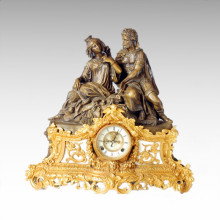 Часы Статуя Королева короля Белл Бронзовая скульптура Tpc-021j